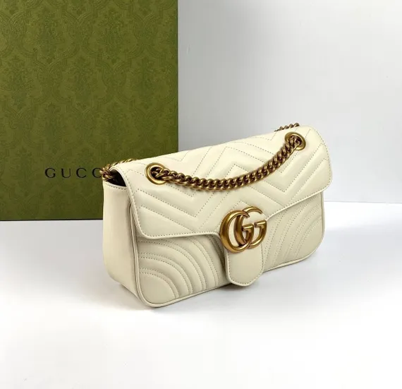 Сумка женская Gucci GG Marmont Small белый