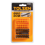 TOLSEN (TT20369) Набор вставок (бит) 1/4", Security hex, TorxTR, Spaner, Torg-Set, Tri-Wing, 33 предмета