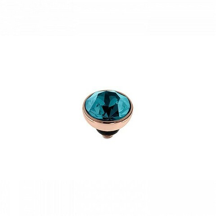 Шарм Qudo Bottone Blue Zircon 8 мм 680114 BL/RG