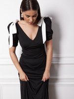 Платье длинное вечернее с бантами