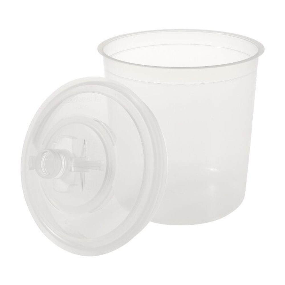 Одноразовые бачки для краскопульта 650 мл системы FPS C.A.R. FIT с фильтром 190 мкм, 25 шт