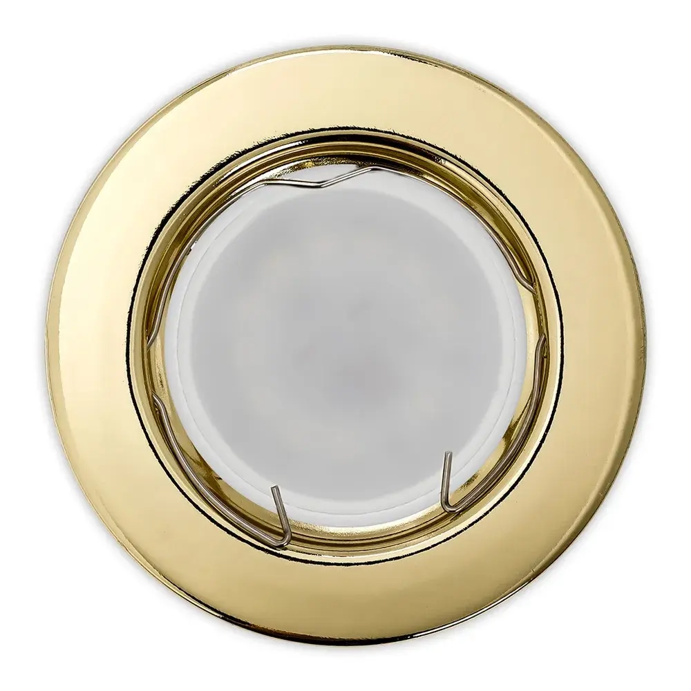 Светильник встраиваемый MR16 50 Вт 80 мм, золотой (без патрона)