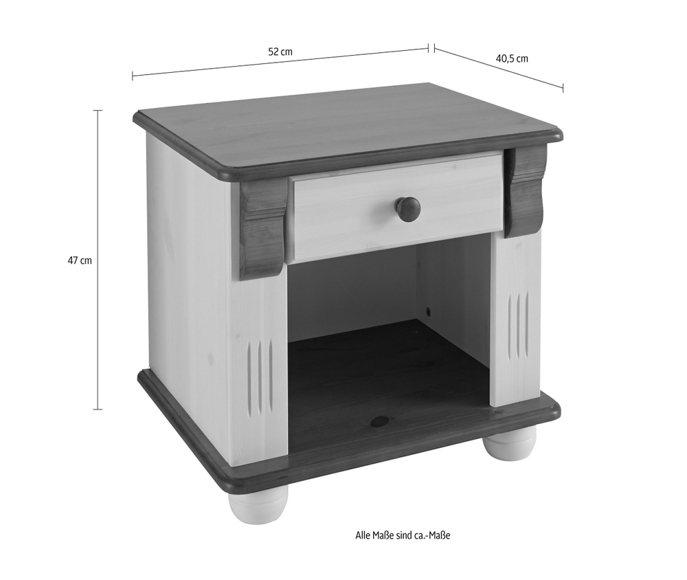 Тумба прикроватная Аделя из сосны, цвет натуральный