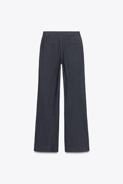 ZARA ДЖИНСЫ КЛЕШ СО СРЕДНЕЙ ПОСАДКОЙ — ZW COLLECTION, СИНИЙ