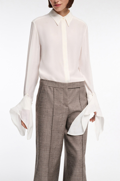 Dorothee Schumacher Блуза с добавлением шелка с завязками на рукавах