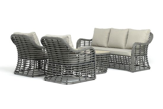 "Ницца" лаунж-зона из искусственного ротанга, цвет бронзовый