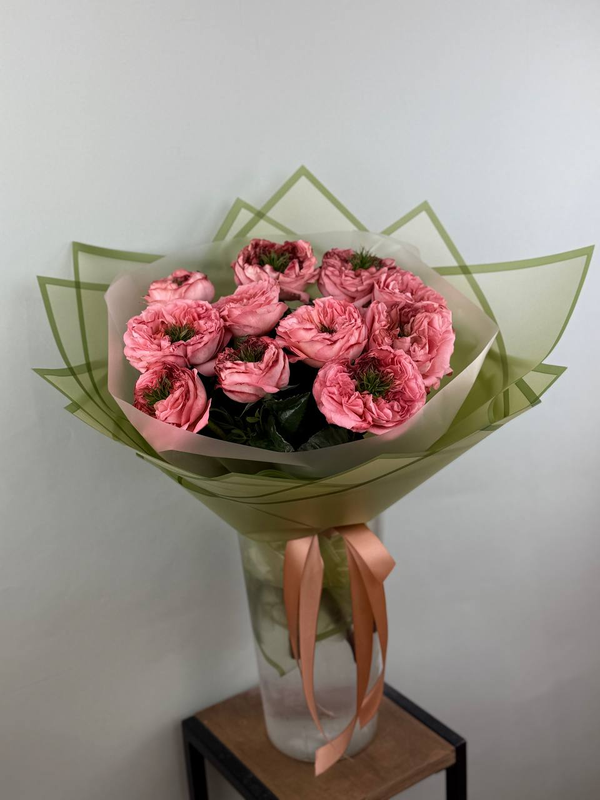 Букет из роз "Мандарин Экспрешн" (11 шт)