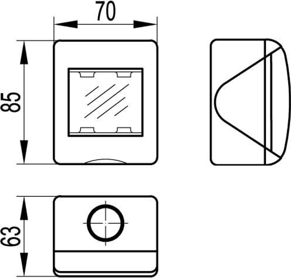 Модульная настен. коробка для эл/устан. изделий VIVA, IP55,2мод. DKC