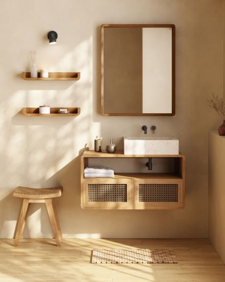 Умывальник Pure из терраццо белого цвета