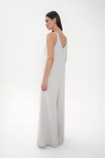 Комбинезон Alexandra Talalay на лямках AO003 светло-серый