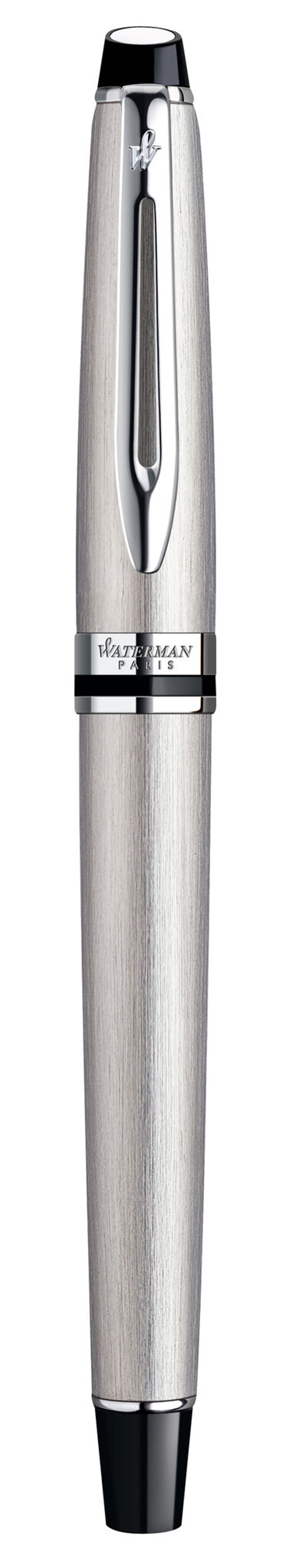 Ручка-роллер Waterman Expert 3, цвет: Stainless Steel CT, стержень: Fblk