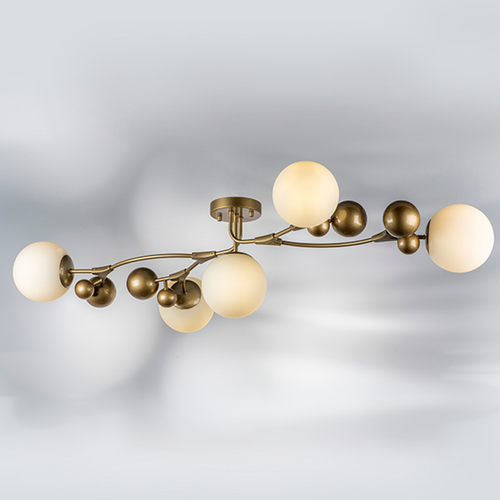 815553 Люстра CROCO 5х5W (led) G9 ЗОЛОТО/БЕЛЫЙ