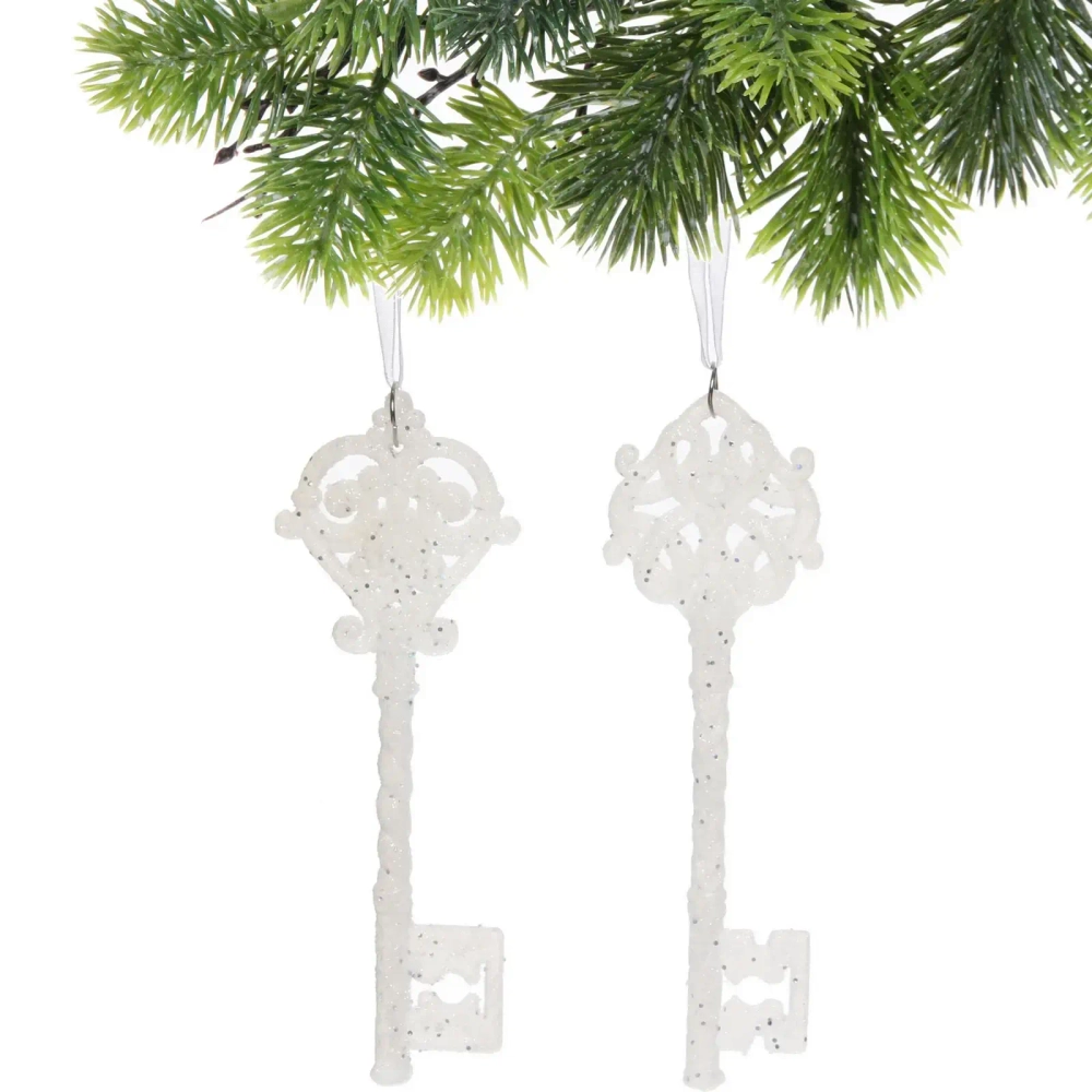 Подвеска «Ключ от тайн» 5*15 см (набор 2 шт), Белый