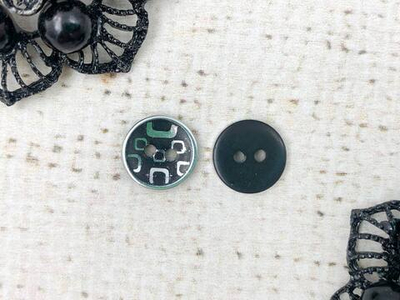 Пуговицы, d 1,25 см, 2 прокола, чёрный