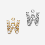 Подвеска с жемчугом в форме буквы "W", 13,3*10,7мм