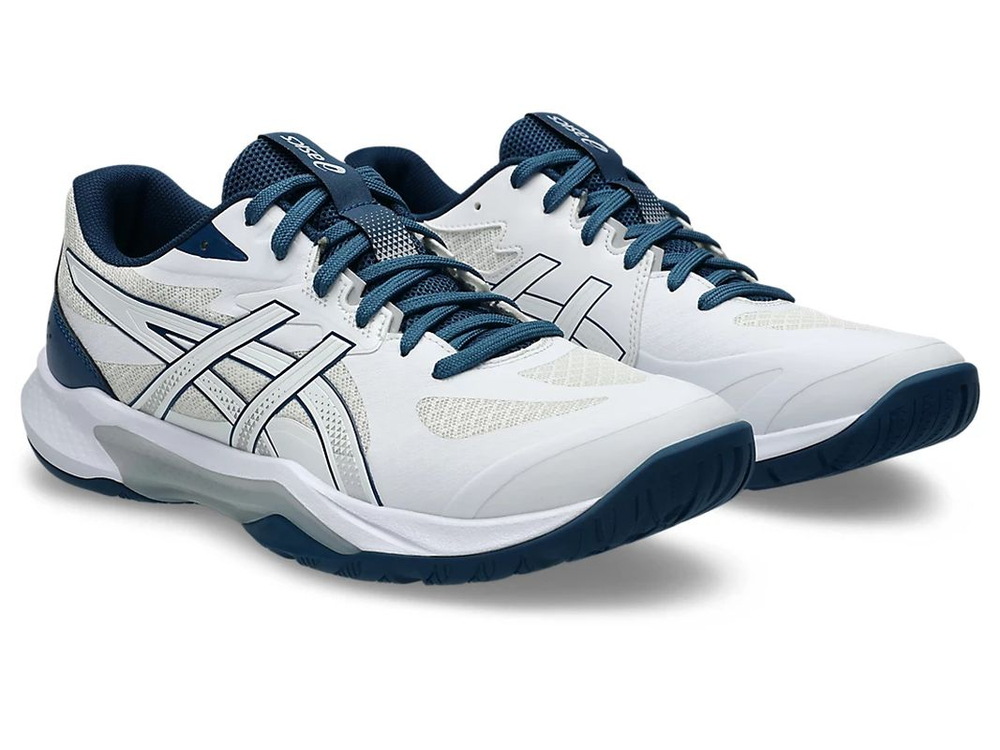 Мужские кроссовки для бадминтона/сквоша Asics Gel-Tactic 13 - white/mako blue
