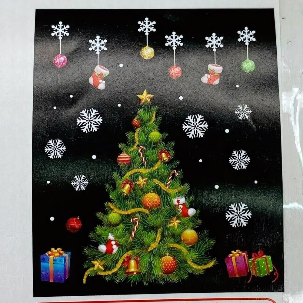 Наклейка новогодняя "Елка" 60*45см