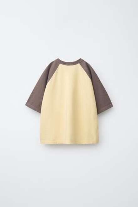 ZARA ФУТБОЛКА С РУКАВАМИ РЕГЛАН, ЖЕЛТЫЙ
