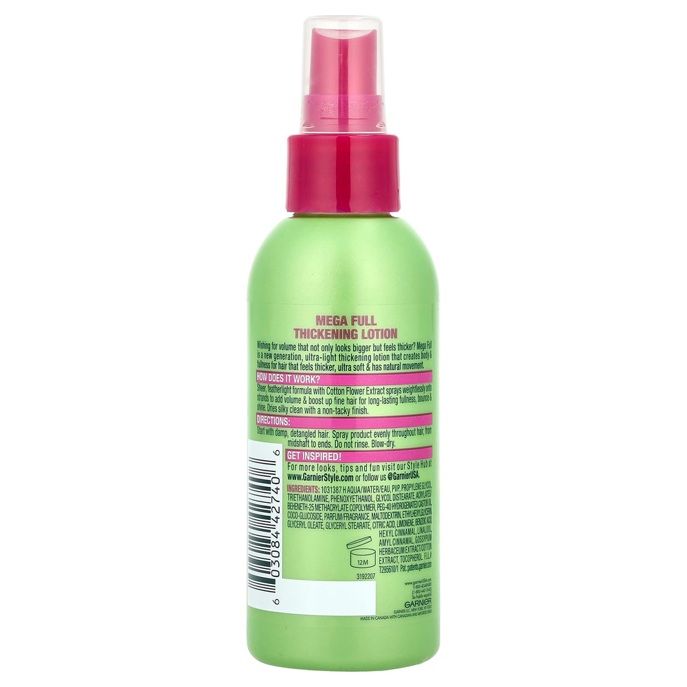 Garnier, Fructis Style, Mega Full, уплотняющий лосьон, 145 мл