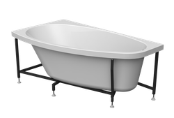 Акриловая ванна Орсини 160*90 лев, рама-подставка