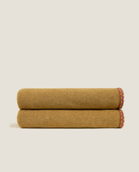 Покрывало двуспальное 220х260 Frati Home Soft Bamboo Zafferano желтый