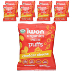 IWON Organics, Organics Protein Puffs, сыр чеддер, 8 пакетиков по 42 г (1,5 унции)
