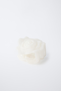 ZARA БОЛЬШАЯ ЗАКОЛКА ДЛЯ ВОЛОС «ЦВЕТОК», ЭКРЮ