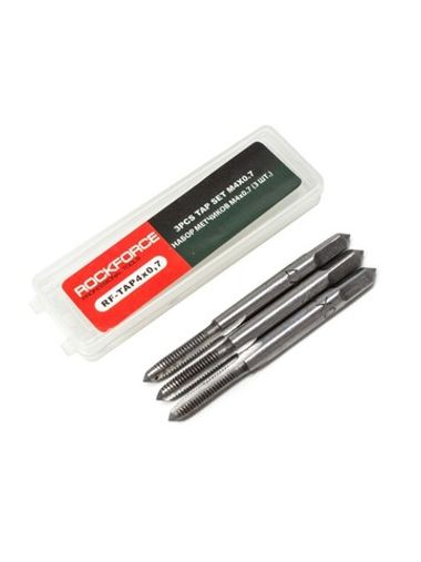 Метчик M4x0,7 (3шт), в пластиковом футляре RockForce##Rock FORCE RF-TAP4x0,7