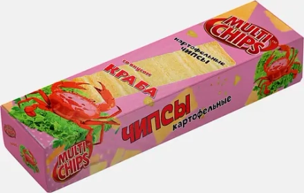 Чипсы MultiChips Картофельные пласт Краб 100г