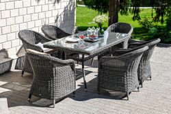 "Равенна" плетеное кресло из искусственного ротанга, цвет графит