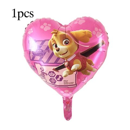 К 18" Сердце Щенячий патруль Скай розовое