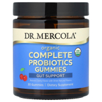 Dr. Mercola, полноценный органический пробиотик, со вкусом натуральной вишни, 30 жевательных таблеток (50 мг (5 млрд КОЕ) в 1 жевательной таблетке)