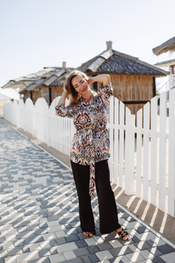 Блузка-Туника "Разноцветный орнамент"