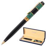 Ручка подарочная шариковая GALANT "Granit Green", корпус черный с темно-зеленым, золотистые детали, пишущий узел 0,7 мм, синяя, 140393