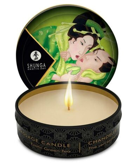 Массажная свеча Exotic Green Tea с ароматом зелёного чая - 30 мл