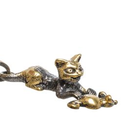 AM-1690 Подвеска «Кошка с мышкой» (латунь)
