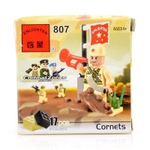 Конструктор блочный Брик Военный, 17эл. коробка