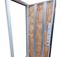 Входная металлическая дверь с зеркалом  RеX (РЕКС) 27 Белая шагрень, декоративная вставка / СБ-16 Силк сноу (белая матовая)