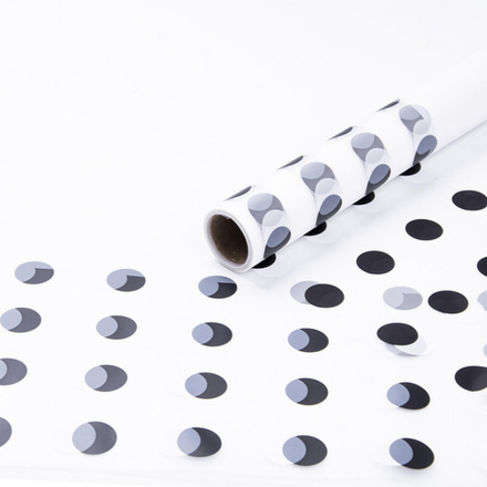 Пленка мат-я "Горошины" 60см*10м ЧЕРНЫЙ НА БЕЛОМ