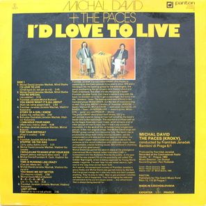 Michal David & The Paces? / I'd Love To Live (LP)