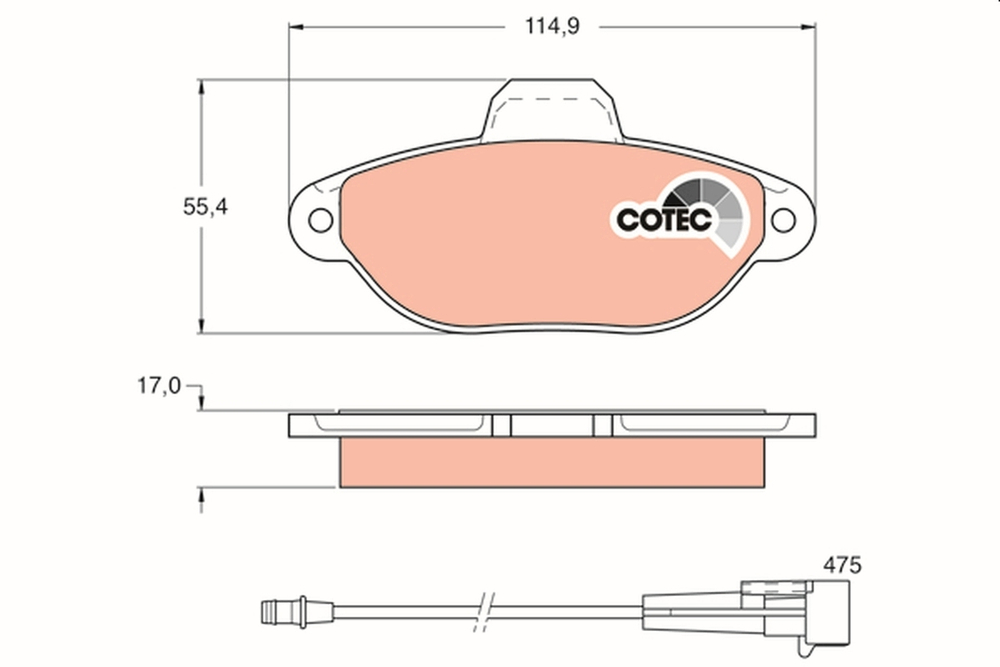 TRW - GDB1115-TRW - Brake Pad Set, disc brake