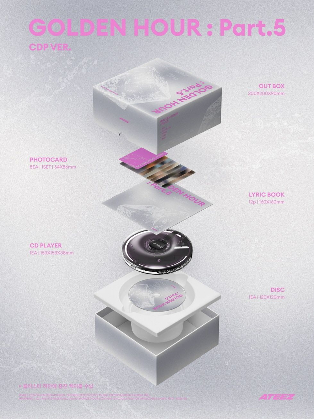 (ПРЕДЗАКАЗ) Альбом ATEEZ - GOLDEN HOUR : PART.5 14th Mini Album CDP Version