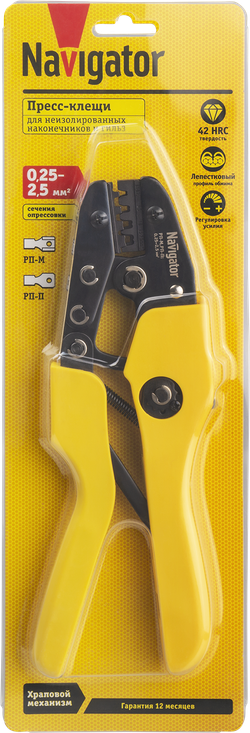 Пресс-клещи Navigator 80 383 NHT-Pkv01-M-2.5 (для автоклемм, 2.5 мм2)