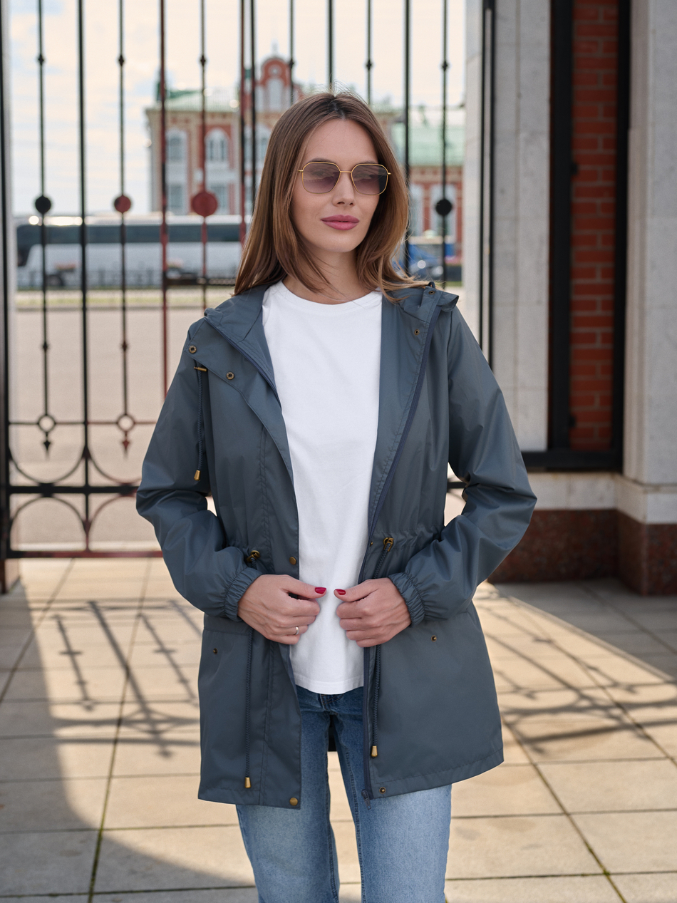Ветровка женская "Грин" темно-серый