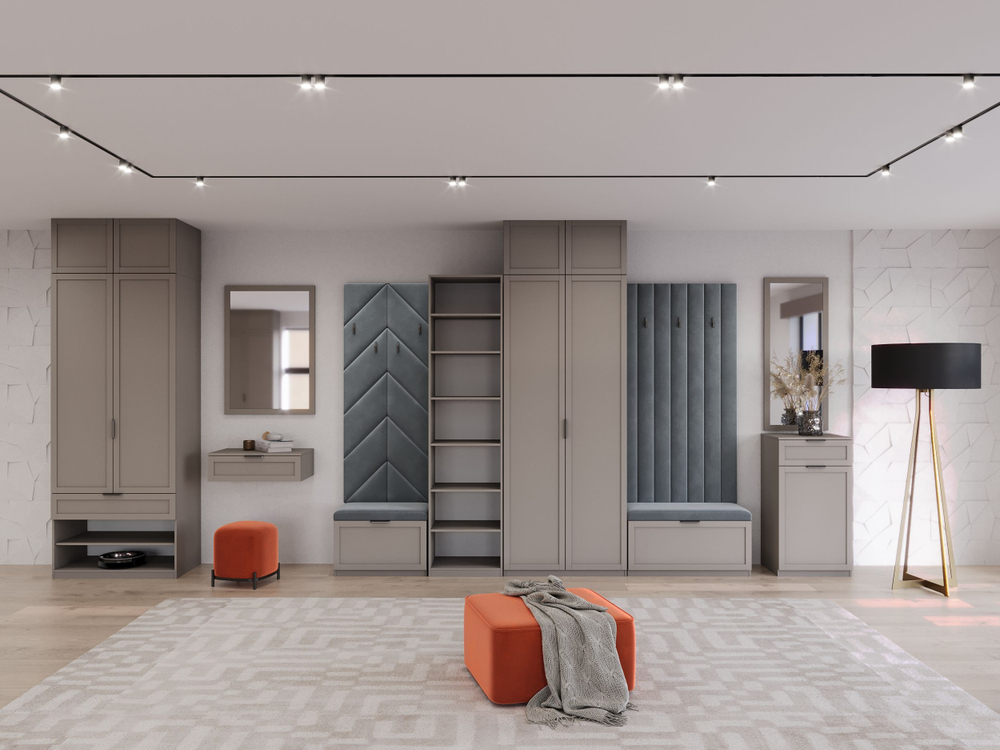 Зеркало Нордик, серо-коричневое