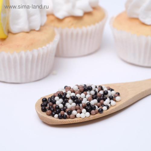 Кондитерская посыпка, корич/беж/бел, 50г