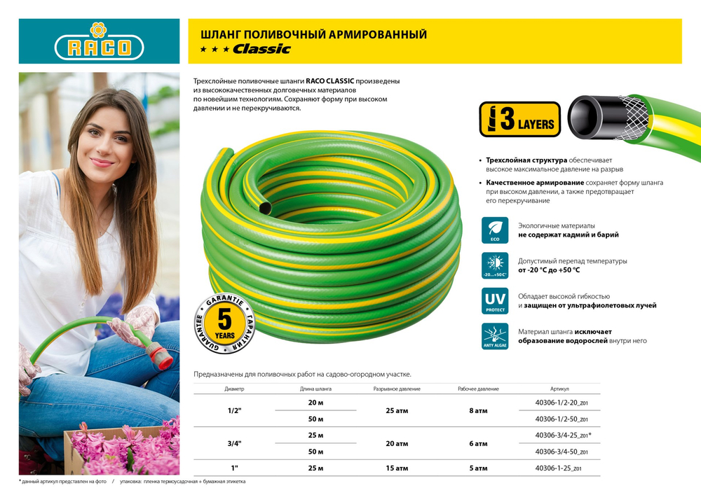 40306-1/2-20 Шланг садовый