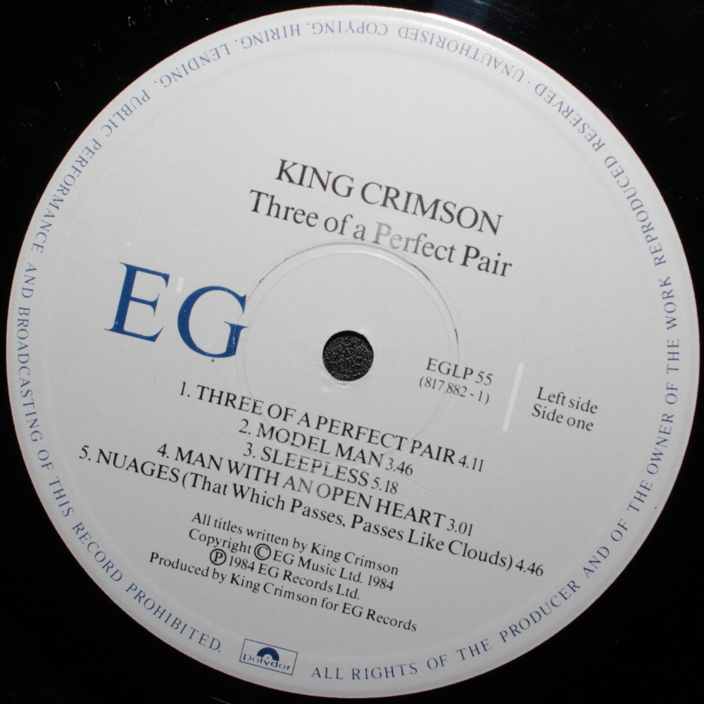 King Crimson / Three Of A Perfect Pair (LP)