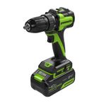 Дрель-шуруповерт акк. Greenworks DD345, 24V, б/щет, 27/45 Нм, 0-450 / 0-1850 об/мин, 13мм, 1х4Ач, ЗУ, кор (3708307CUB)