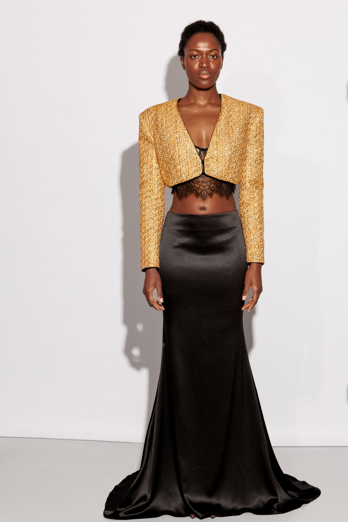 Жакет короткий твид